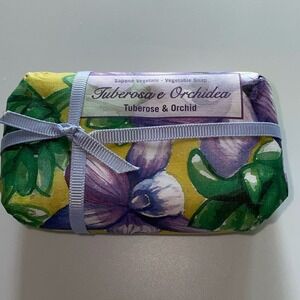 Fragranced Bar Soap Tuberose Orchid Made in Italy NEW 7‎ oz Spa Gift Idea